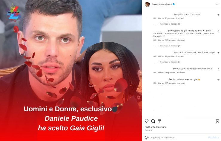 Cos'è successo dopo la scelta di Daniele